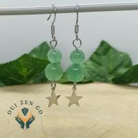 Boucles d oreille aventurine etoile 2 