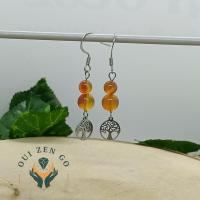 Boucles d oreilles cornaline arbre de vie 3 