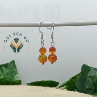 Boucles d oreilles cornaline duo 2 