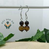 Boucles d oreilles oeil de tigre duo 1 