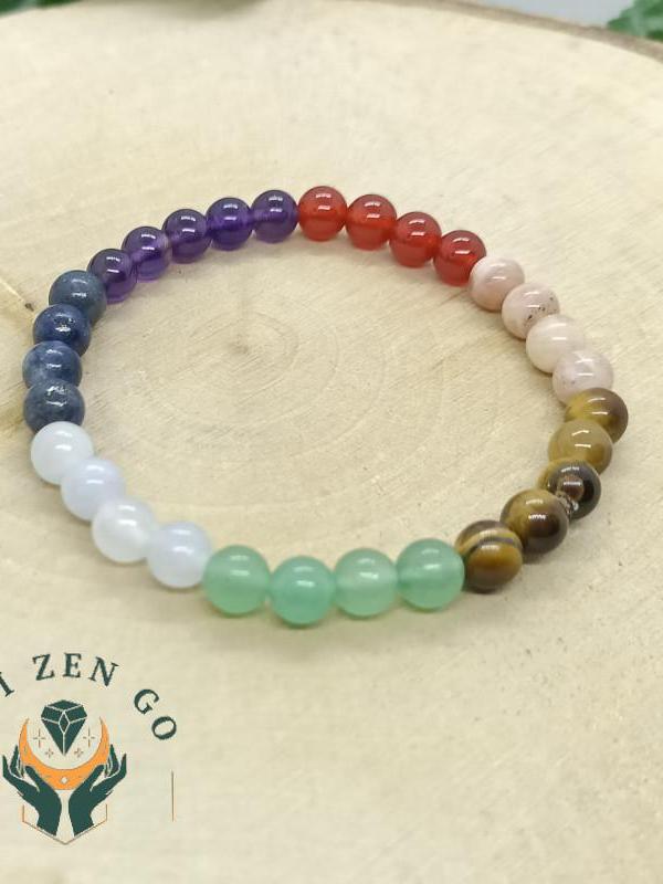 Bracelet 7 chakras classique 6 mm 3 