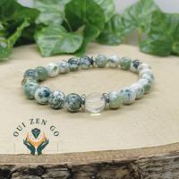 Bracelet agate arbre et cristal de roche 2 