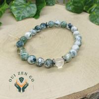 Bracelet agate arbre et cristal de roche 3 