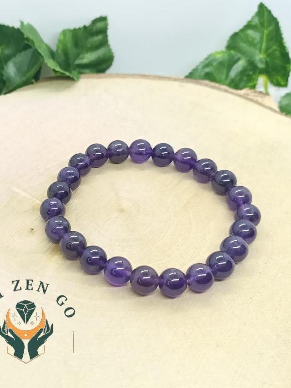 Bracelet amethyste 8 mm