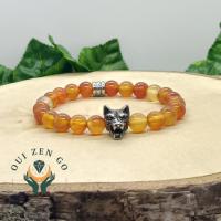 Bracelet aventurine et loup 2 1