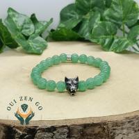 Bracelet aventurine et loup 2 