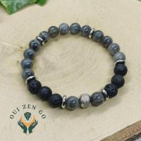 Bracelet homme labradorite et pierre de lave 3 1