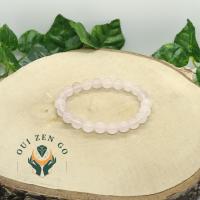 Bracelet quartz rose 8 mm 2 