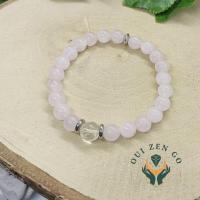 Bracelet quartz rose et cristal de roche 3 